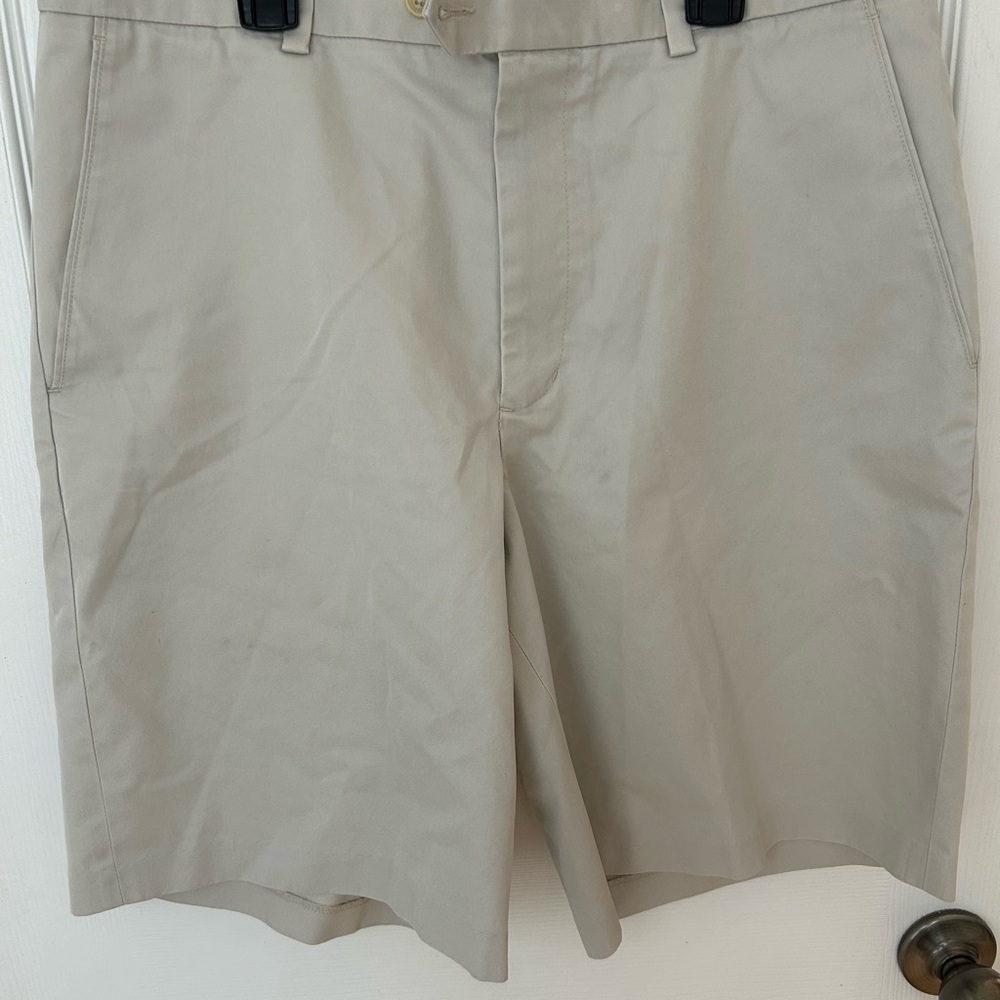 John W. Nordstrom Tan Flat Front Shorts